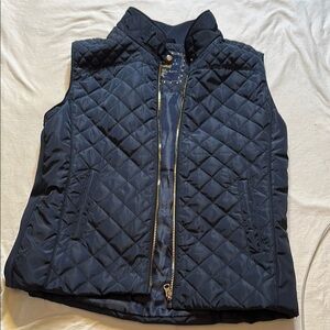 Cavalini Navy Blue Quilted Vest with Fitted Silhouette